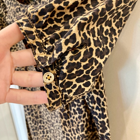 J.CREW Leopard puff sleeve top in cotton poplin Size XXS style J6080 - Picture 6 of 7